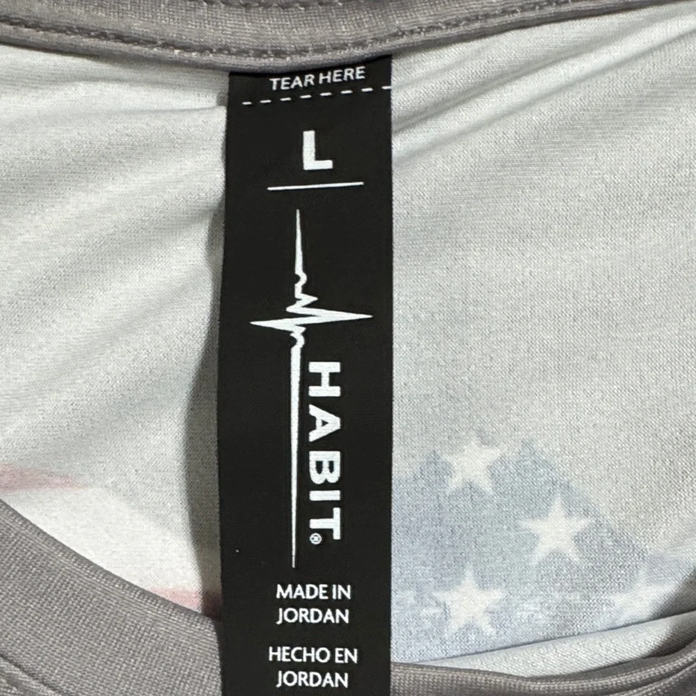 Habit Gray Solar Marina Waves Long Sleeve Tee XL